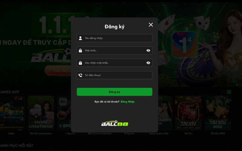 Hướng dẫn đăng ký tài khoản Ball88 nhanh cho người mới