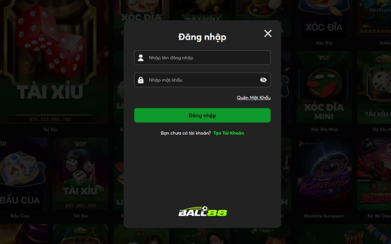 Người chơi đăng nhập Ball88 vào tài khoản cá cược
