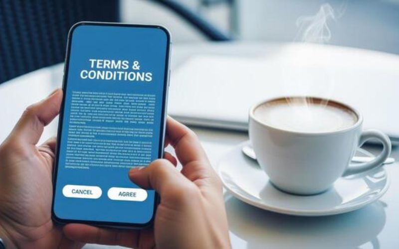 Giao diện điều khoản và điều kiện Ball88 trên website